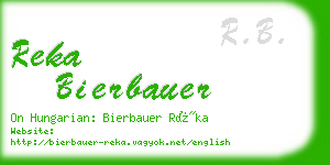 reka bierbauer business card